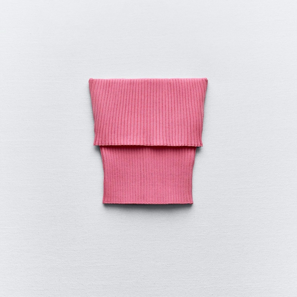 Rib knit bandeau top